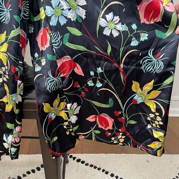 Castaluna Polyester Satin Floral Palazzo Wide Leg Pants 30W - Picture 5 of 10